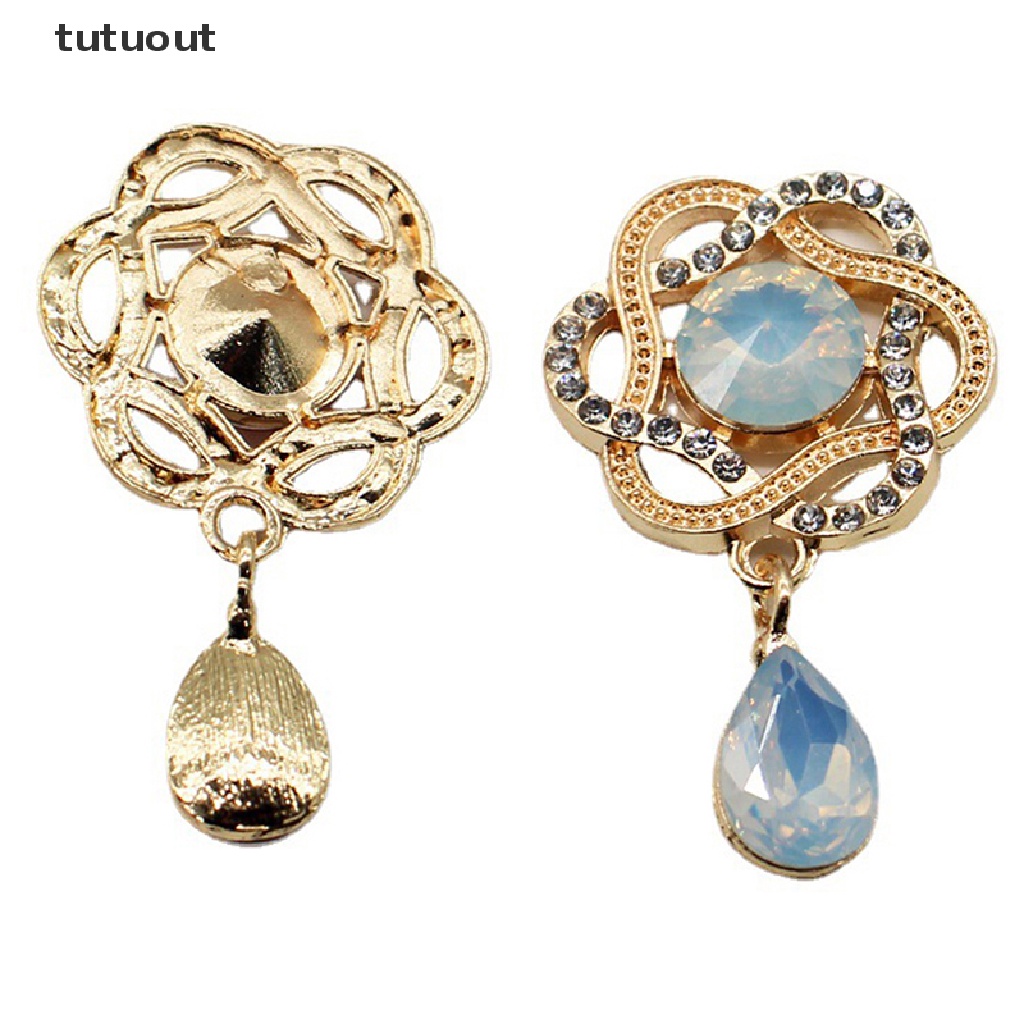 1 Trâm Cài Áo Hình Bông Hoa Bằng Acrylic Mạ Vàng DIY Dành Cho Nữ