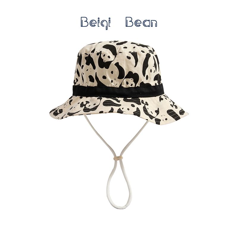 Mũ Bucket Chất Liệu Cotton Chống Tia UV In Họa Tiết Hoạt Hình Dễ Thương Thời Trang Mùa Hè Cho Bé Trai Và Gái