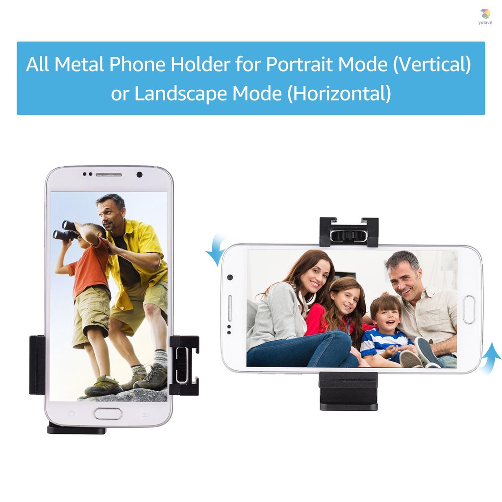 ANDOER Bộ Chuyển Đổi Giá Đỡ Ba Chân Gắn Đèn LED Và Micro Bằng Kim Loại