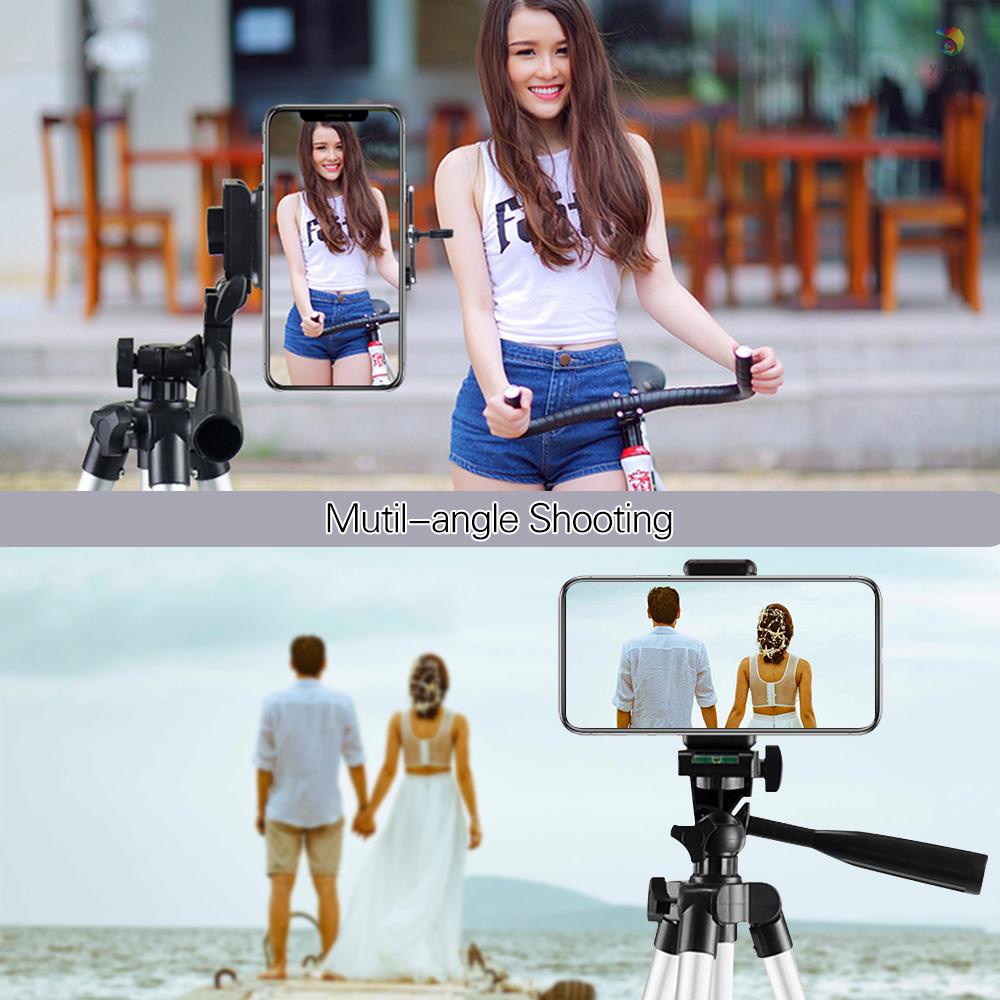 Giá Đỡ Ba Chân Trọng Lượng Nhẹ 110cm Ốc Vít 1 / 4 Inches Có Thể Điều Chỉnh Chiều Cao Cho Điện Thoại Thông Minh / Máy Ảnh DSLR SLR