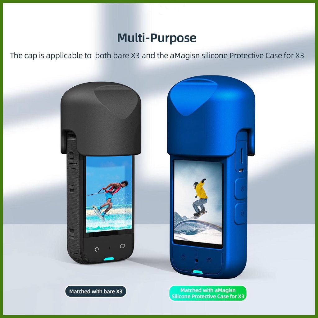 Vỏ Silicon Bảo Vệ Ống Kính Máy Ảnh Toàn Cảnh Chống Rơi Vỡ Cho Insta 360 X3