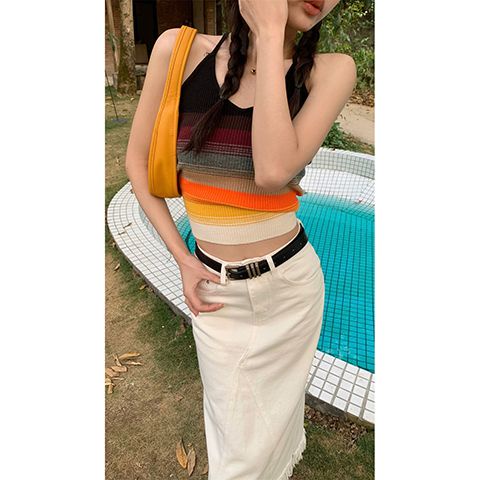 Chân Váy Jeans Dài Lưng Cao Thời Trang Hàn Cho Nữ