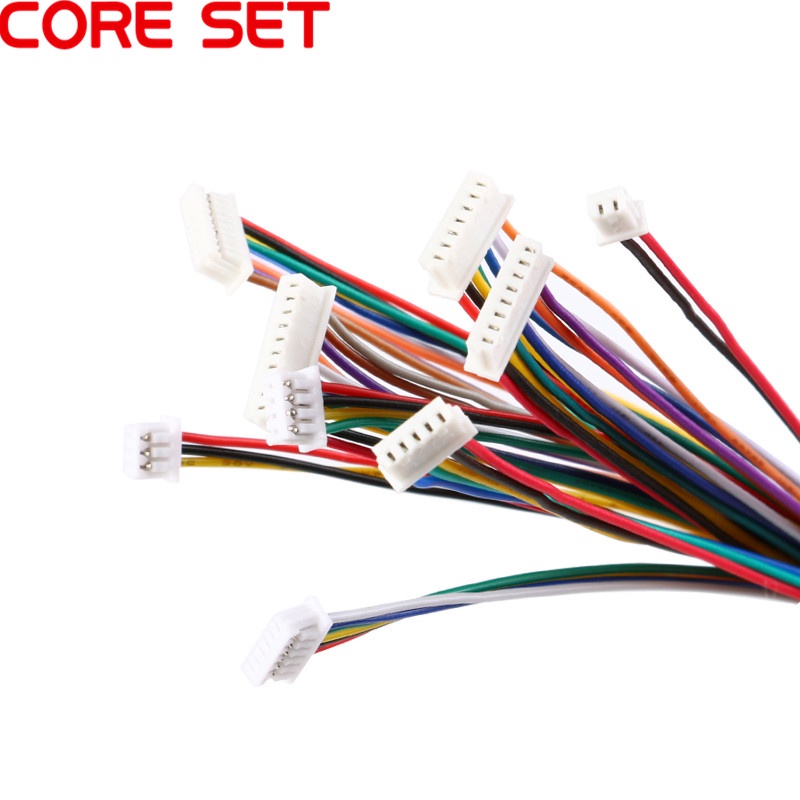Set 5 Đầu Nối Dây Điện XH 1.25 JST 2 / 3 / 4 / 5 / 6 / 7 / 8 / 9 / 10 Pin 10cm DIY