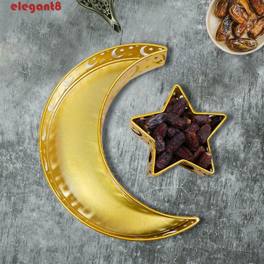 Khay Đựng Thức Ăn Màu Trắng Đen Thanh Lịch Trang Trí Cho Bữa Tiệc Eid Mubarak