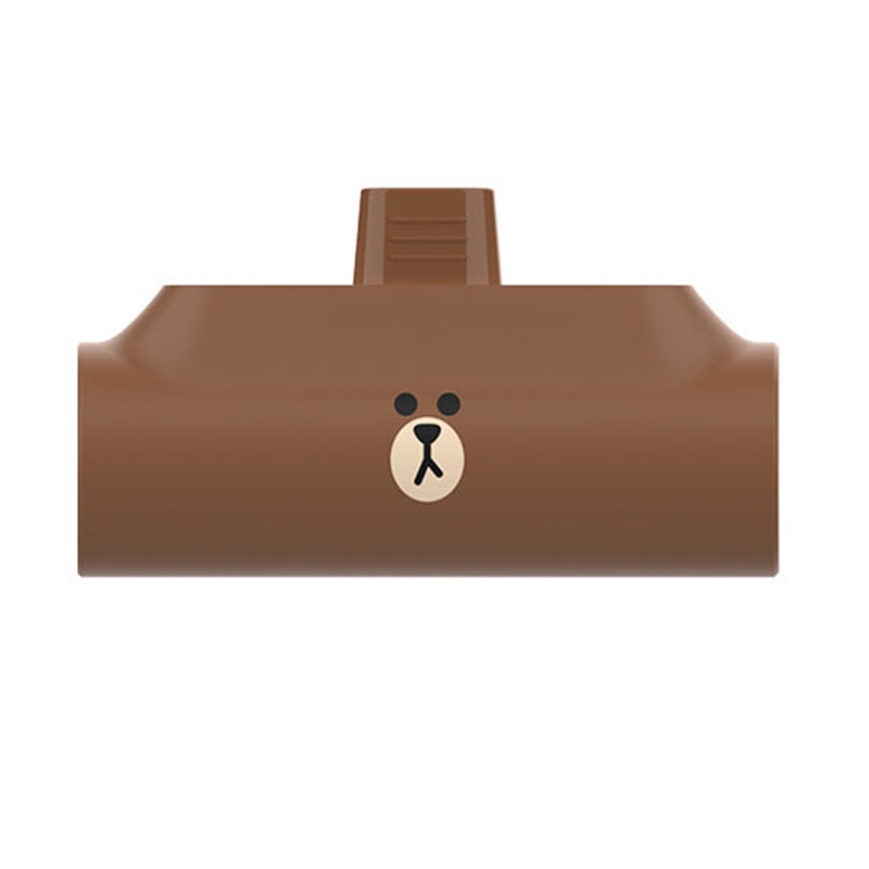 Giá Đỡ Điện Thoại Kiêm Sạc Dự Phòng Mini 4500Mah Hình Gấu Nâu Line Boyfriends Hàn Quốc