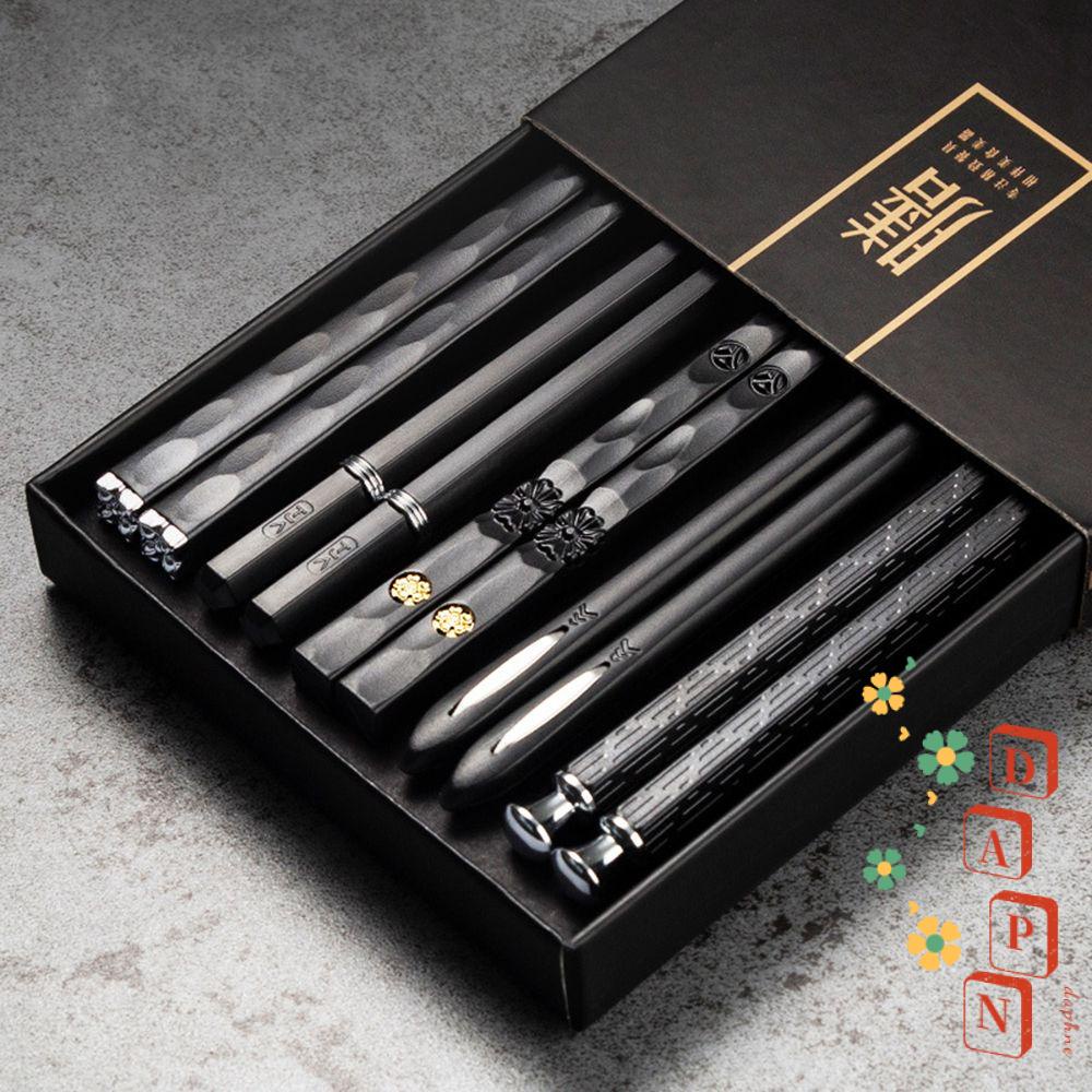 Bộ 5 Đôi Đũa Màu Xanh Đen Phong Cách Nhật Bản