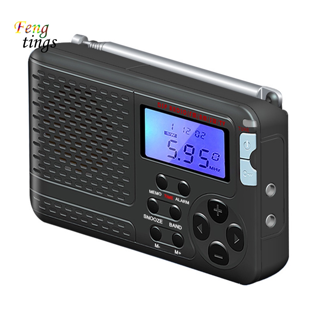Bộ Thiết Bị Nhận Tín Hiệu Radio Có Ăng Ten Tích Hợp Loa Hỗ Trợ Đầu Ra Tai Nghe Tự Động Nghe Nhạc Tiếng Anh Đa Năng Dành Cho Gia Đình