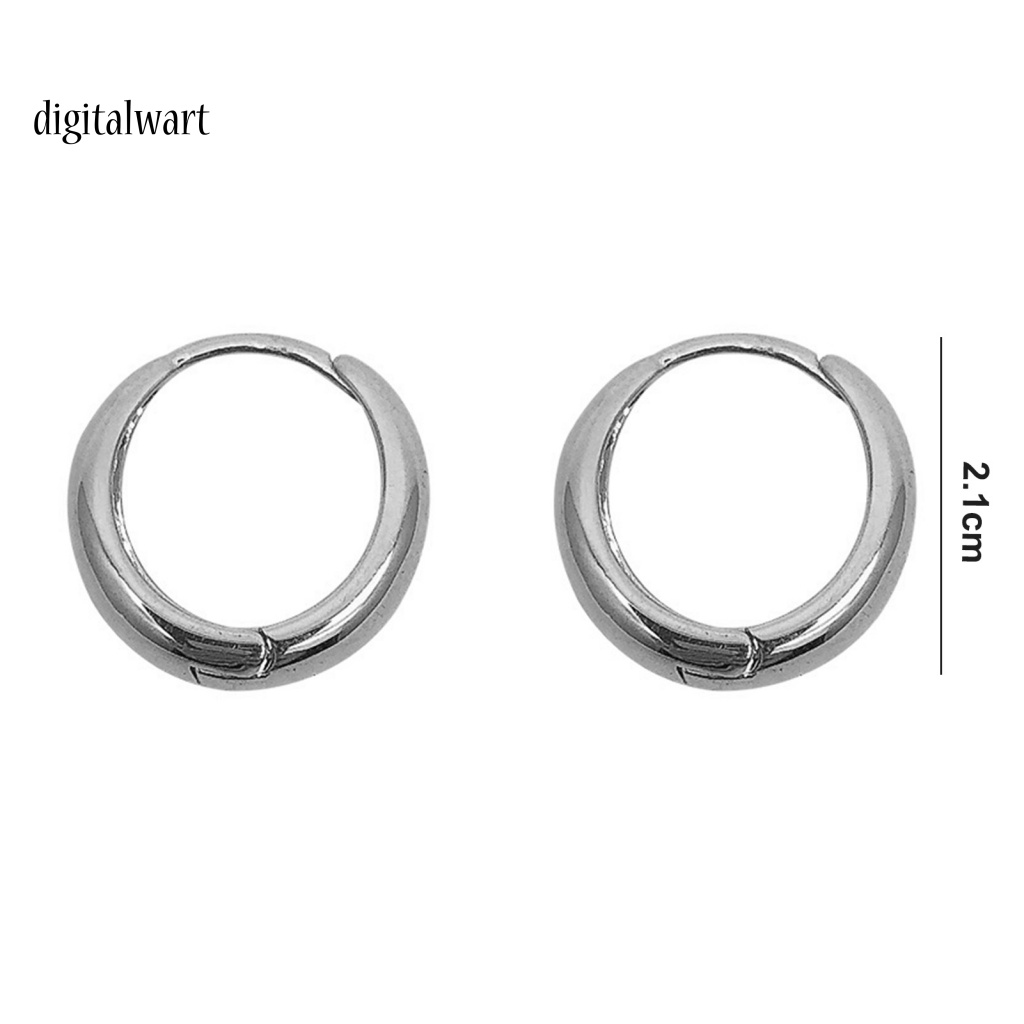 Kỹ Thuật Số| 1 Đôi Bông Tai Tròn Mạ Điện Hình Giọt Nước Dày Dặn Thời Trang