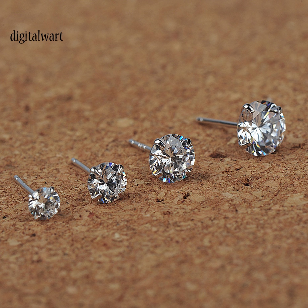 Kỹ Thuật Số| Bông Tai HợP Kim DạNg TròN ĐíNh Đá ThờI Trang