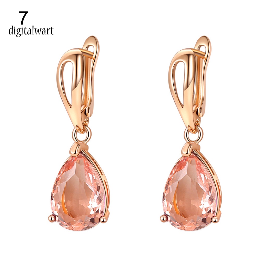 Kỹ Thuật Số| Bông Tai HìNh GiọT NướC ĐíNh Đá Sang TrọNg