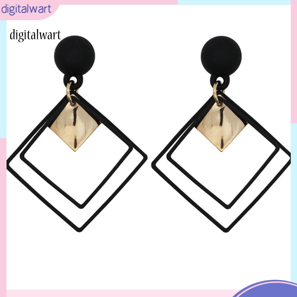 Kỹ Thuật Số| Bông Tai HợP Kim DạNg DàI HìNh Thoi ThờI Trang