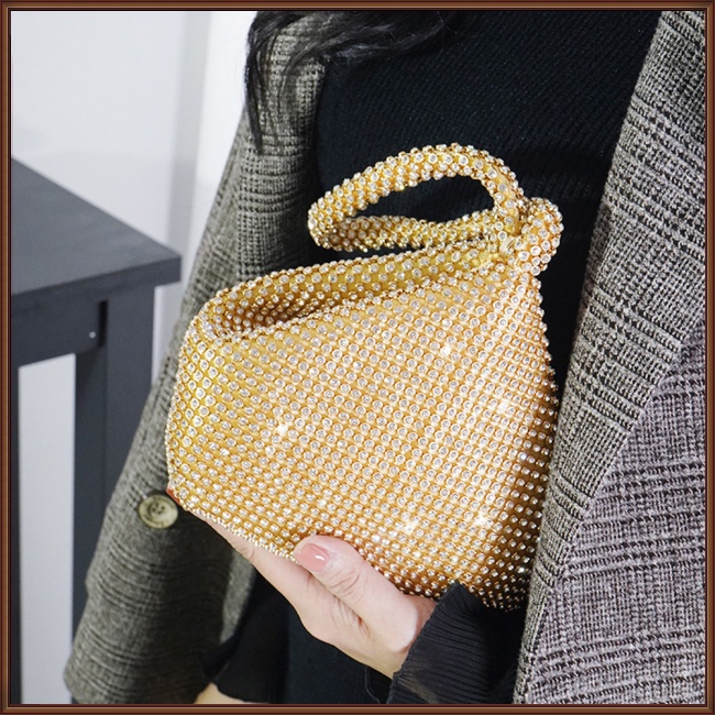 Ví Cầm Tay Đính Kim Cương Giả Sang Trọng Cho Cô Dâu