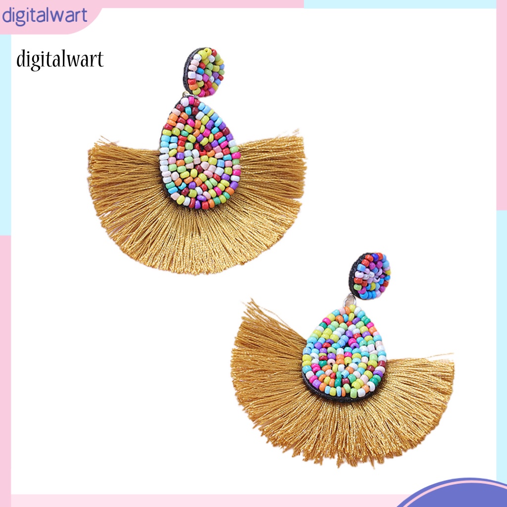 Kỹ Thuật Số| 1 Đôi Bông Tai Hình Quạt Phong Cách Bohemia Trọng Lượng Nhẹ Dành Cho Nữ