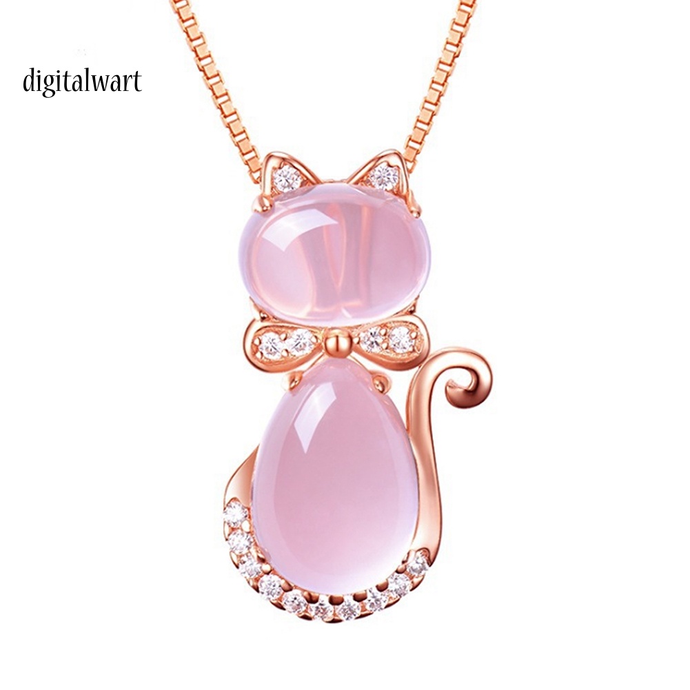 Kỹ Thuật Số| Vòng cổ HợP Kim HìNh MèO ĐíNh NgọC MắT MèO Xinh Xắ