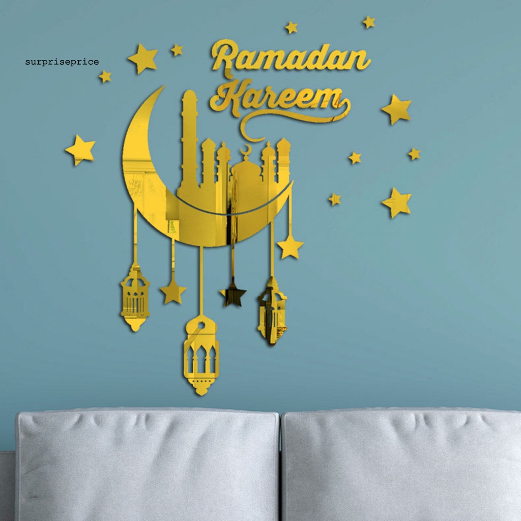 1 Bộ Sticker Dán Tường Bắt Mắt 3D Bằng Acrylic Chống Nước Trang Trí Nhà Cửa