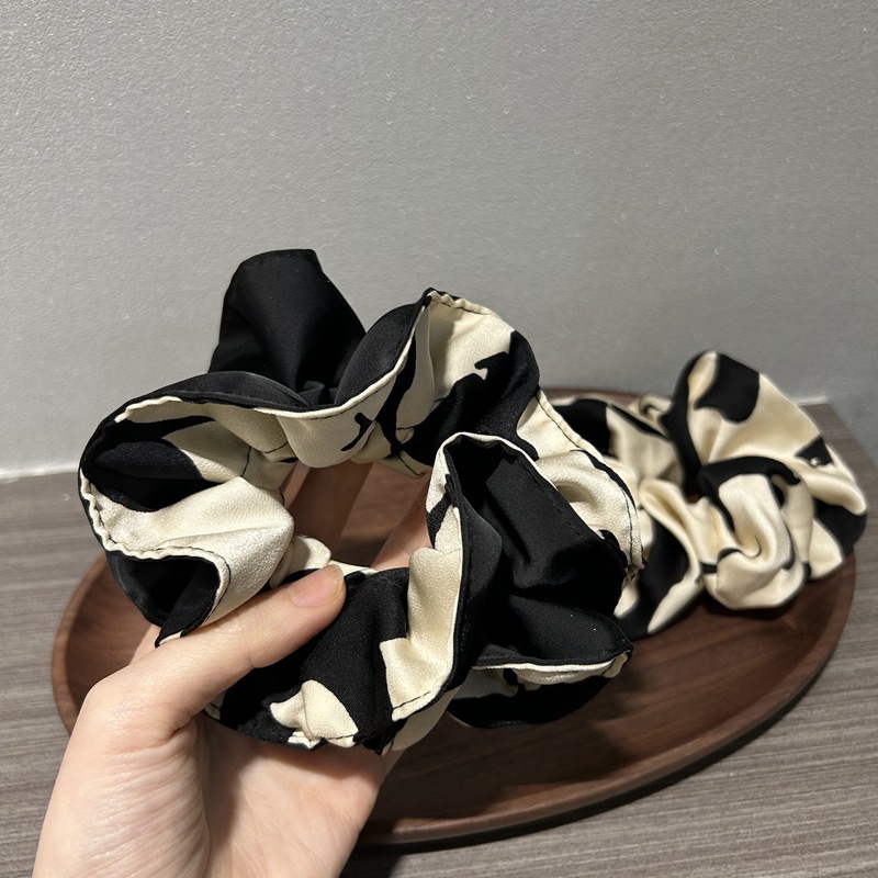 Dây Buộc Tóc Cao Su Satin Họa Tiết Ngựa Vằn Phong Cách Hàn Quốc Đơn Giản Dành Cho Nữ