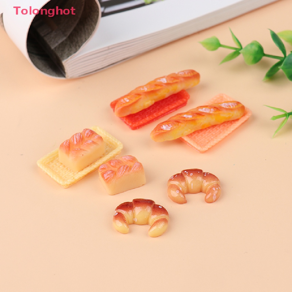 Set 5 Món Đồ Chơi Mô Hình Bánh Mì Mini Trang Trí Nhà Búp Bê