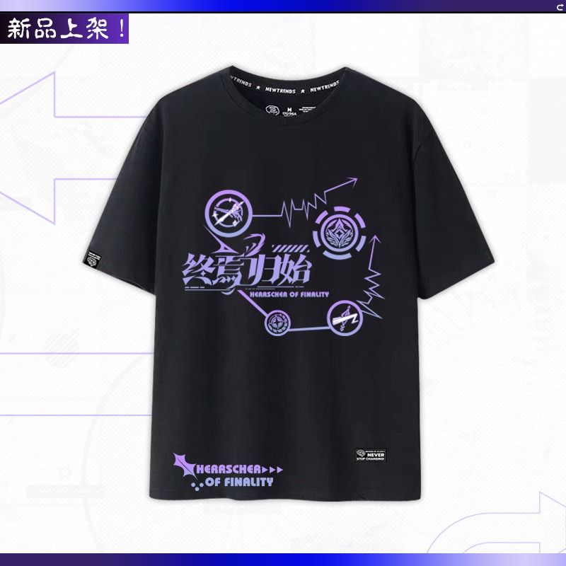 Áo Thun Tay Ngắn Cổ Tròn In Hình Game Honkai Va Chạm 3D Thời Trang Mùa Hè Cho Nam Và Nữ