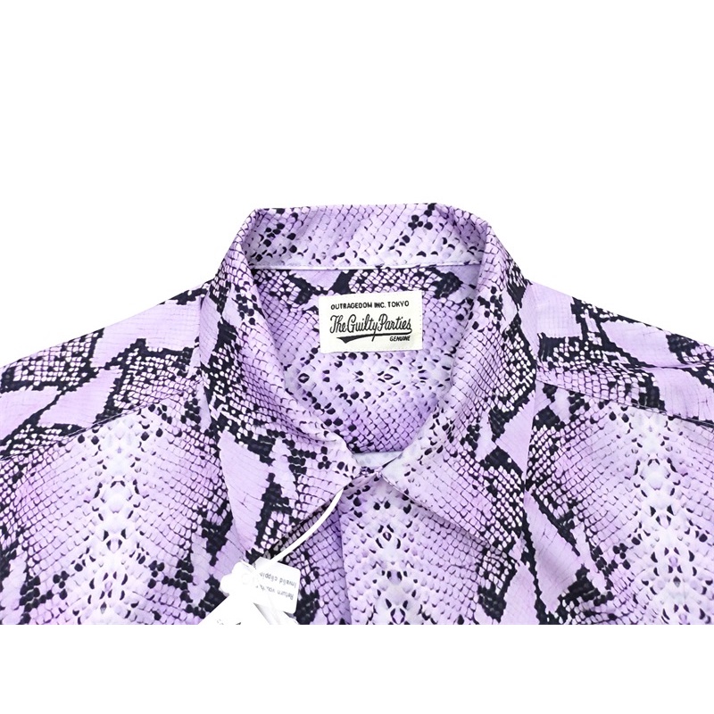 Wa-cko- Áo Sơ Mi Wacko Maria 22ss Python 88- Python Hở Cổ Thời Trang Cổ Điển Cho Nam Và Nữ Whgujtrtjhserdfh