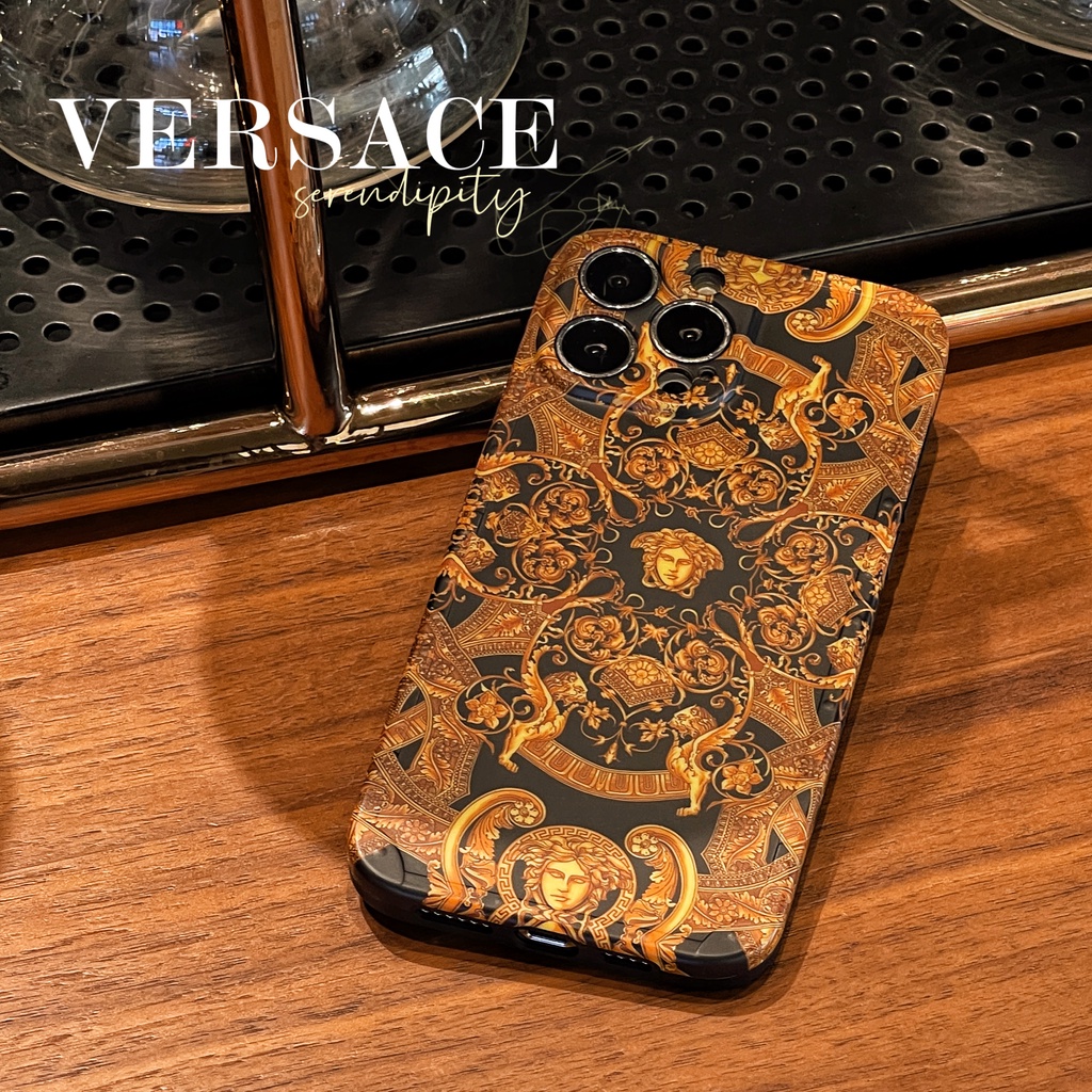 Ốp Điện Thoại In Logo Versace Cho Iphone 14promax 14 plus 13promax 12promax 14pro 13pro 12pro 14 13 12