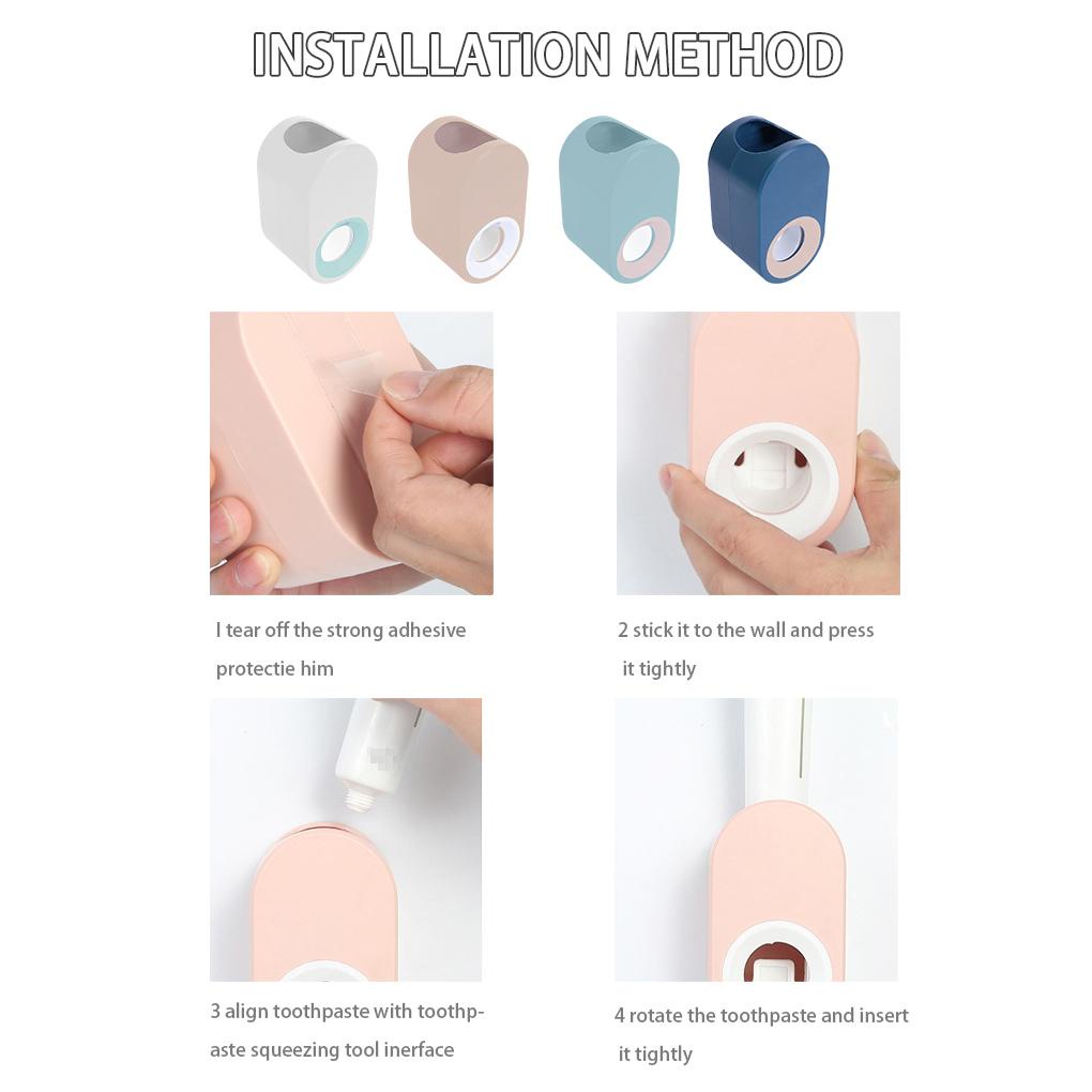 1 / 2 / 3 Giá Đỡ Bàn Chải Đánh Răng Tự Động Gắn Tường Tiện Dụng