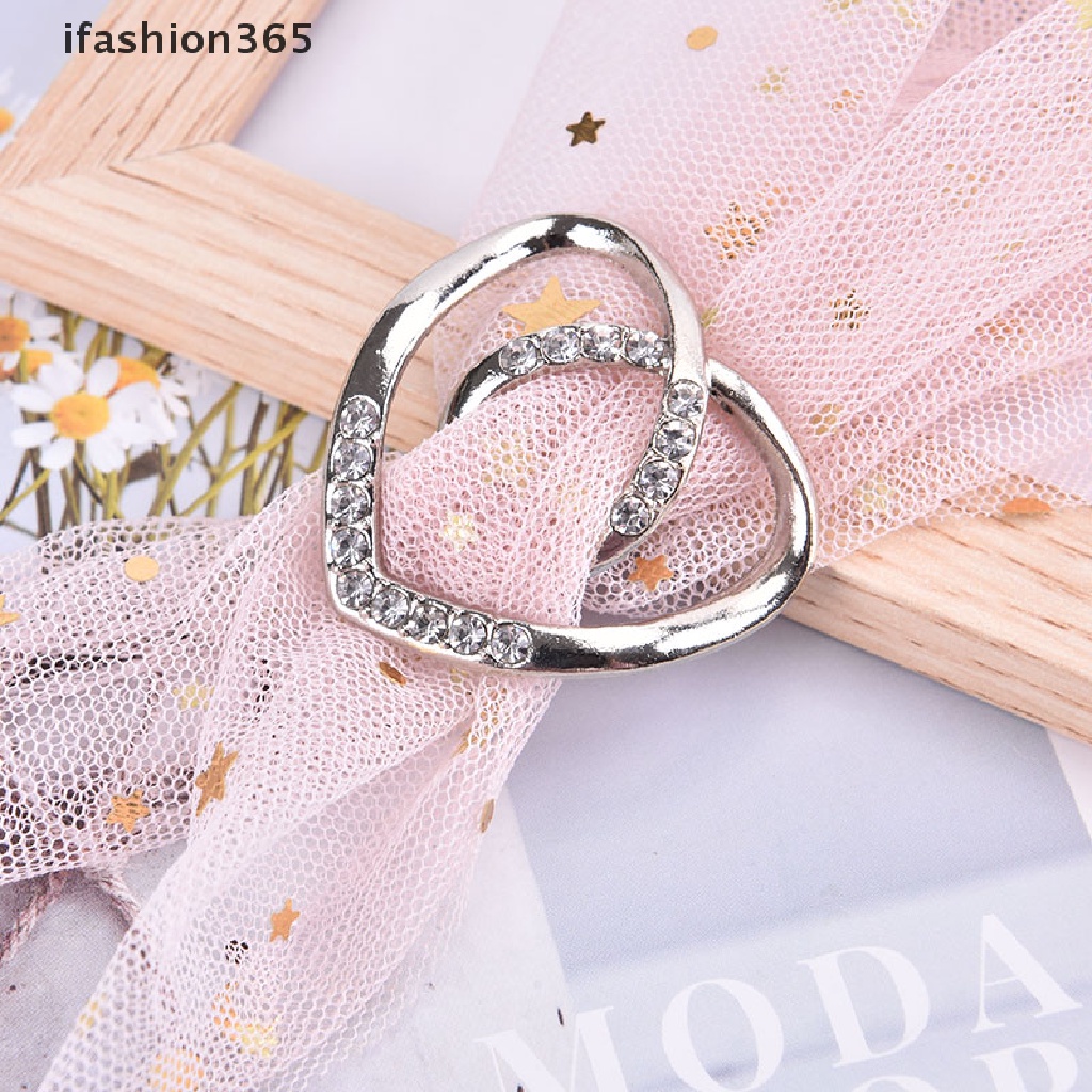 Ghim Cài Khăn Choàng Lụa Hình Trái Tim Đính Đá Pha Lê Thời Trang Cho Nữ ifashion365