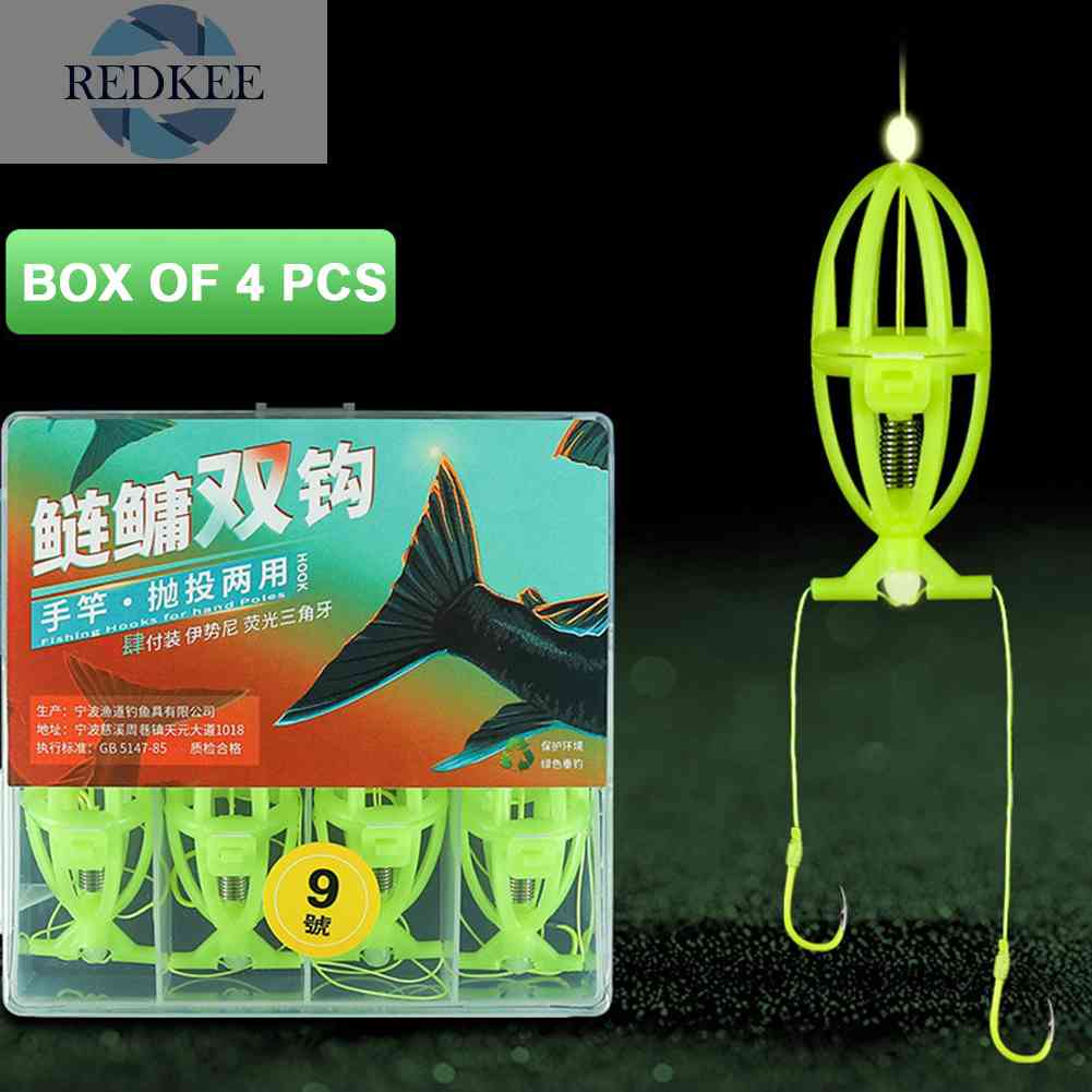 Set 4 Lồng Nhựa Đựng Mồi Câu Cá Tiện Lợi