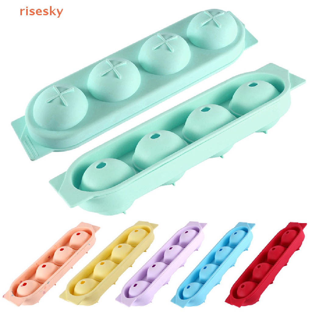 1 Khuôn Silicone Làm Đá Viên 4 Ngăn DIY
