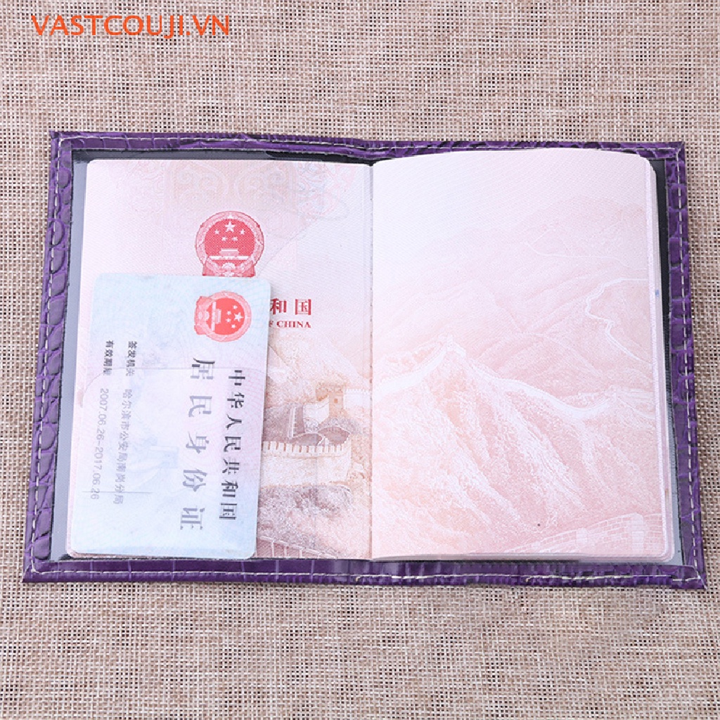 Ví Da PU Vân Da Cá Sấu Đựng Hộ Chiếu / Thẻ ID / Hộ Chiếu Du Lịch Tiện Lợi