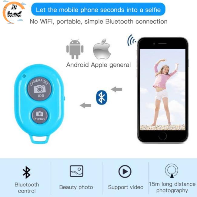 [IS] Gậy Tự Sướng Bluetooth Không Dây Có Nút Điều Khiển Từ Xa Hỗ Trợ Hẹn Giờ Cho Máy Ảnh