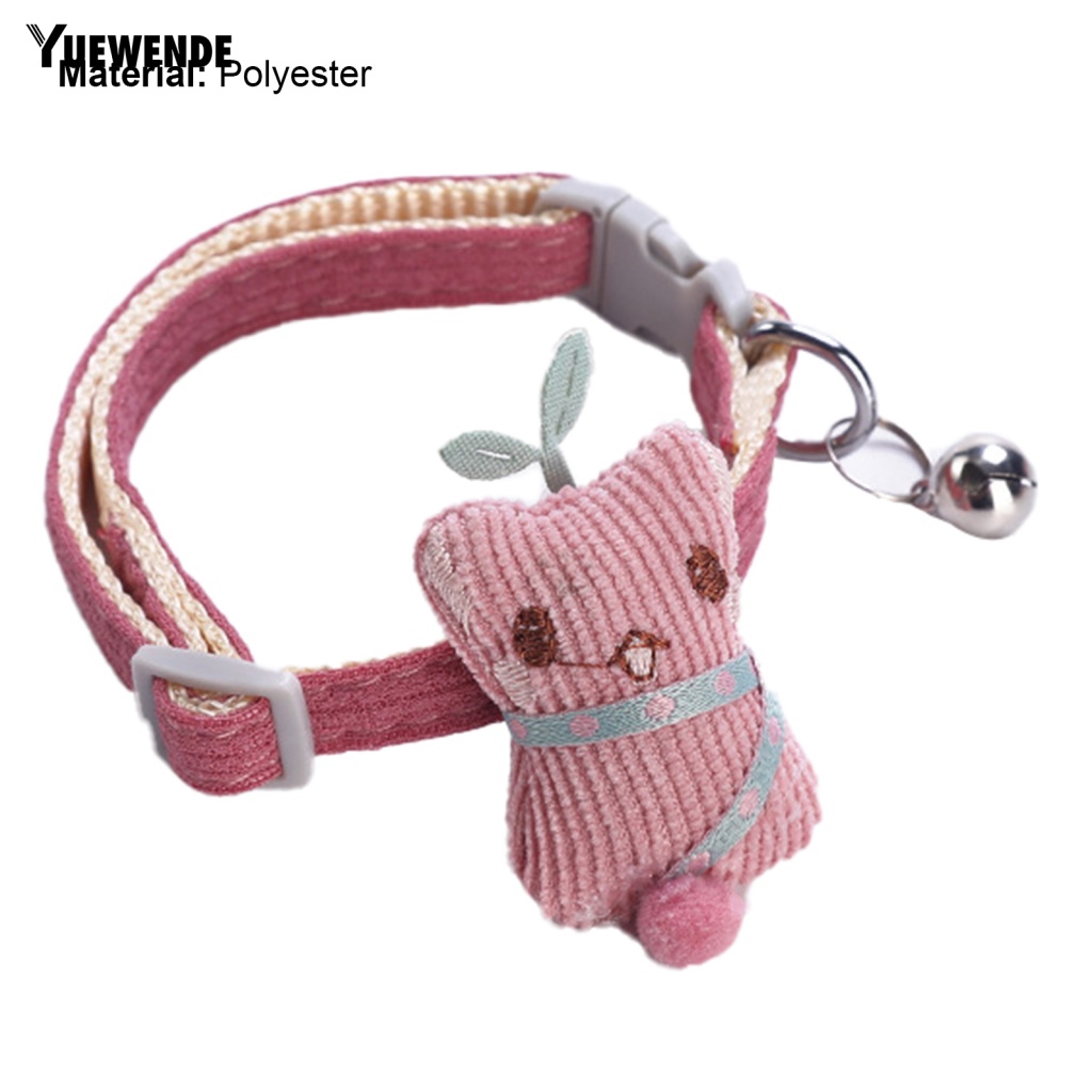 Ye.b Vòng Cổ Polyester Màu Sắc Tươi Sáng Họa Tiết Hoạt Hình Có Chuông Dành Cho Thú Cưng