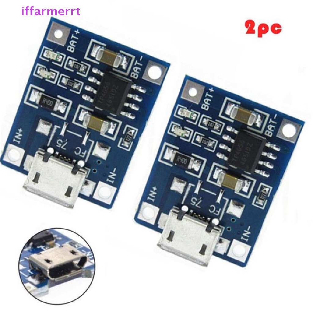 Set 2 Mô Đun Sạc Pin Lithium 1A 5V TP4056 Chuyên Dụng