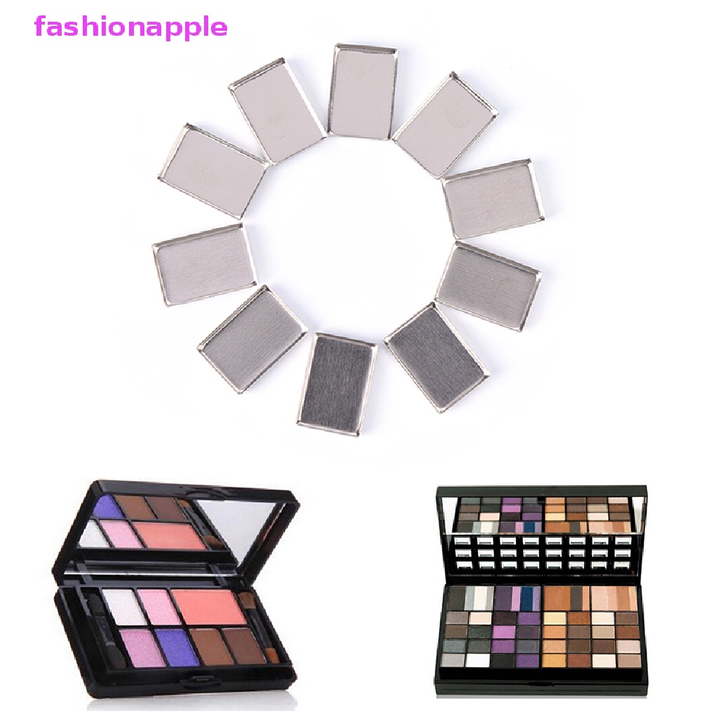 Bộ 10 / 30 Khay Thiếc Rỗng Hình Chữ Nhật Đựng Phấn Mắt