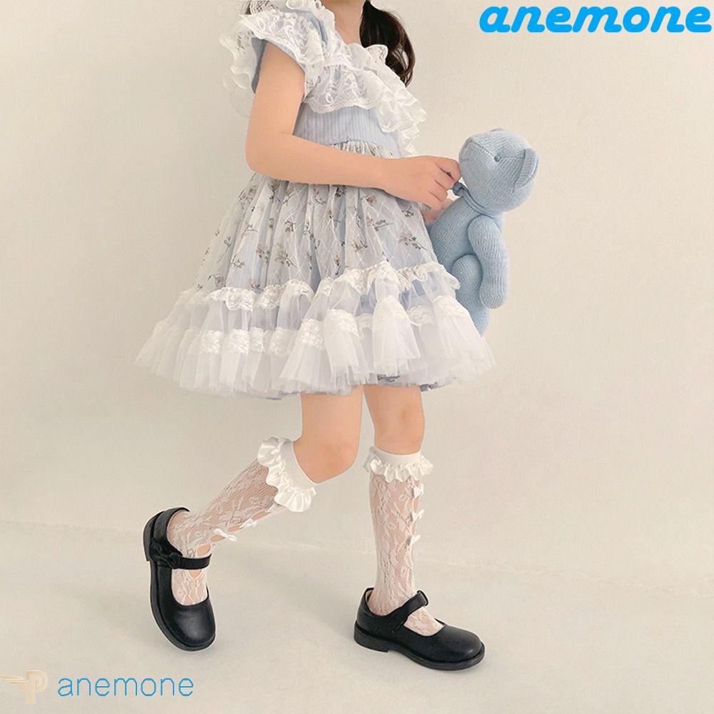 Đôi Vớ Dài Bằng Vải Cotton Thoải Mái Đính Nơ Dễ Thương Dành Cho Bé Gái