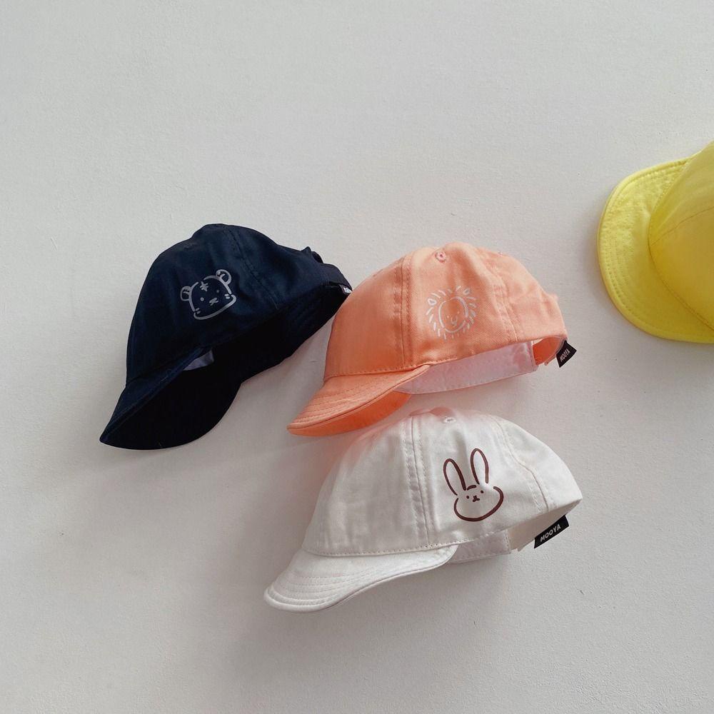 Mũ Lưỡi Trai Bằng Vải Cotton In Hình Động Vật Dễ Thương Dành Cho Trẻ Em