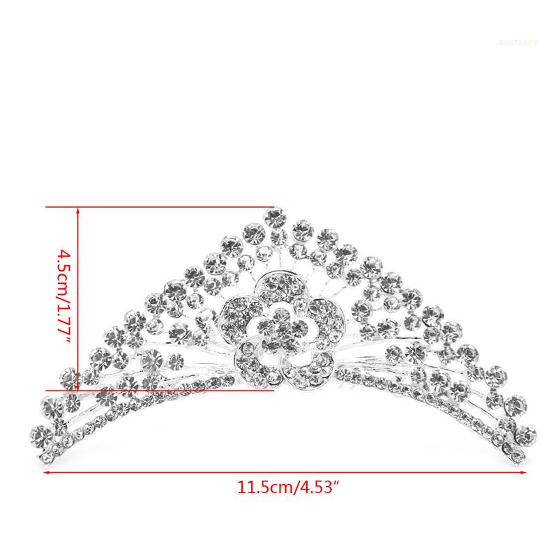 Lược Cài Tóc Hình Vương Miện Đính Đá Pha Lê Sang Trọng