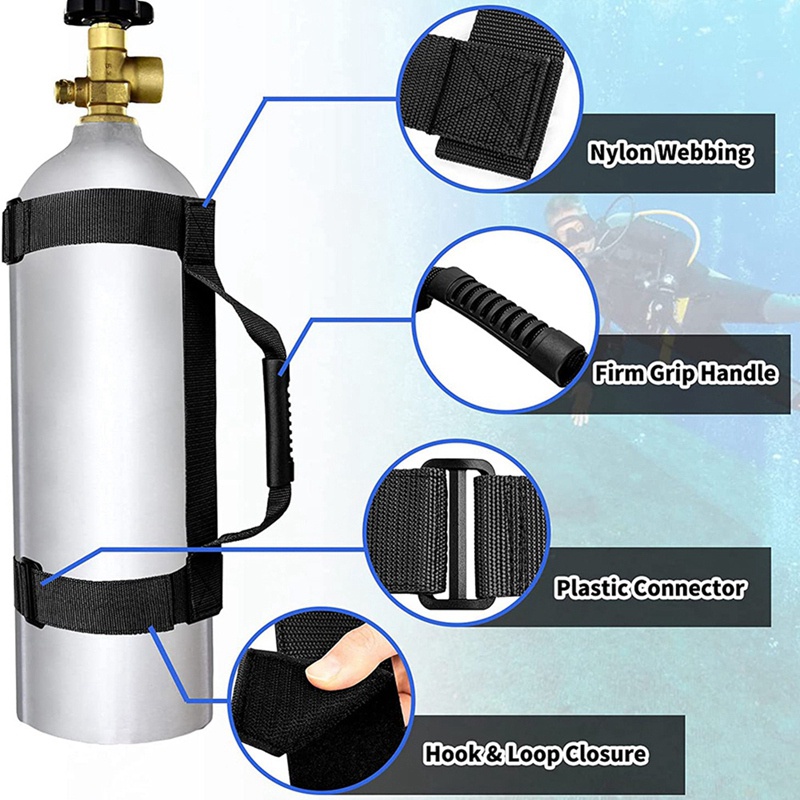 1 Giá Đỡ Bình Khí Lặn Có Quai Cầm Hình Trụ Có Thể Điều Chỉnh