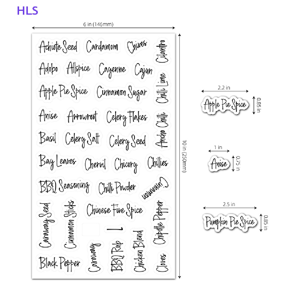 Set 274 / 8 Tấm Nhãn Dán Đánh Dấu Lọ Thủy Tinh Trong Suốt Chống Nước Sáng Tạo Cho Nhà Bếp