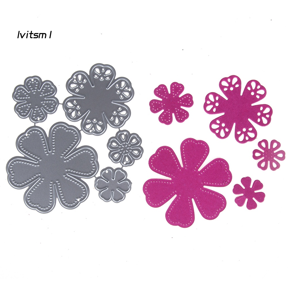 Khuôn Cắt Giấy Làm Từ Kim Loại Hình Hoa 3D Trang Trí Scrapbook