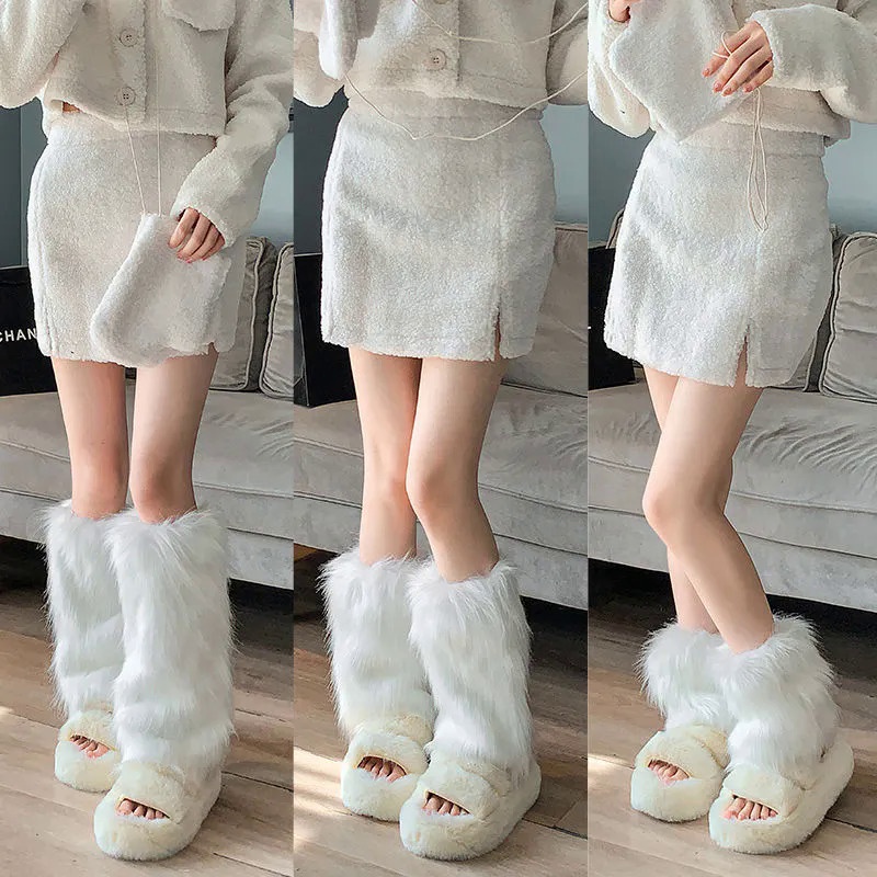 Đôi Tất Dệt Kim Giữ Ấm Cánh Tay Và Mắt Cá Chân Họa Tiết Kẻ Sọc Phong Cách Lolita Nhật Bản Y2K