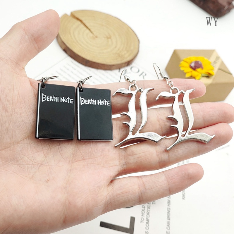 Bông Tai Hình Sổ Tay Death Note Màu Đen Độc Đáo