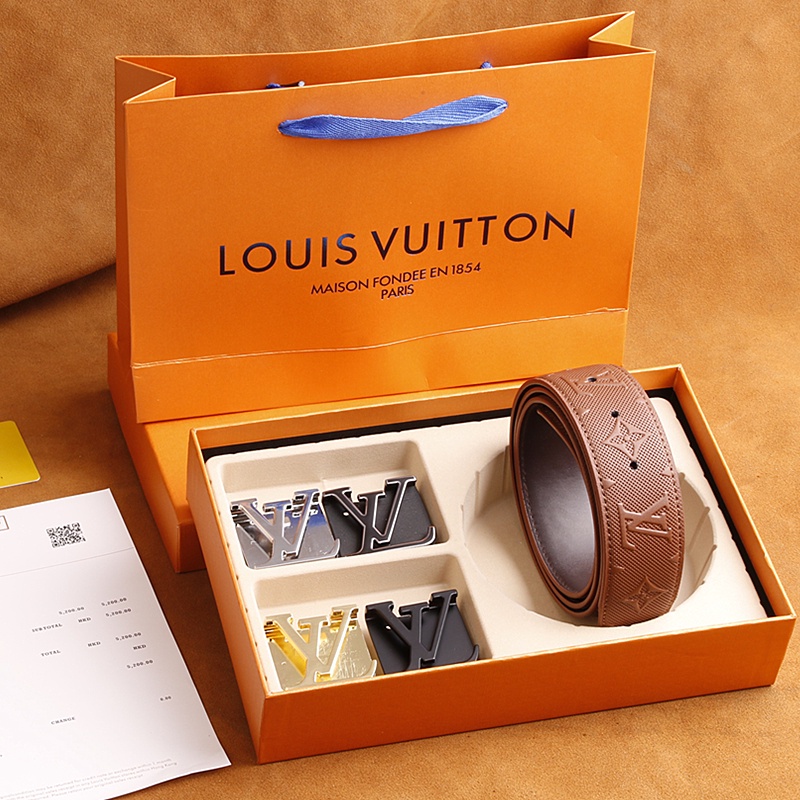 Thắt Lưng LV Da Với 4 Khóa Thời Trang Dành Cho Nam