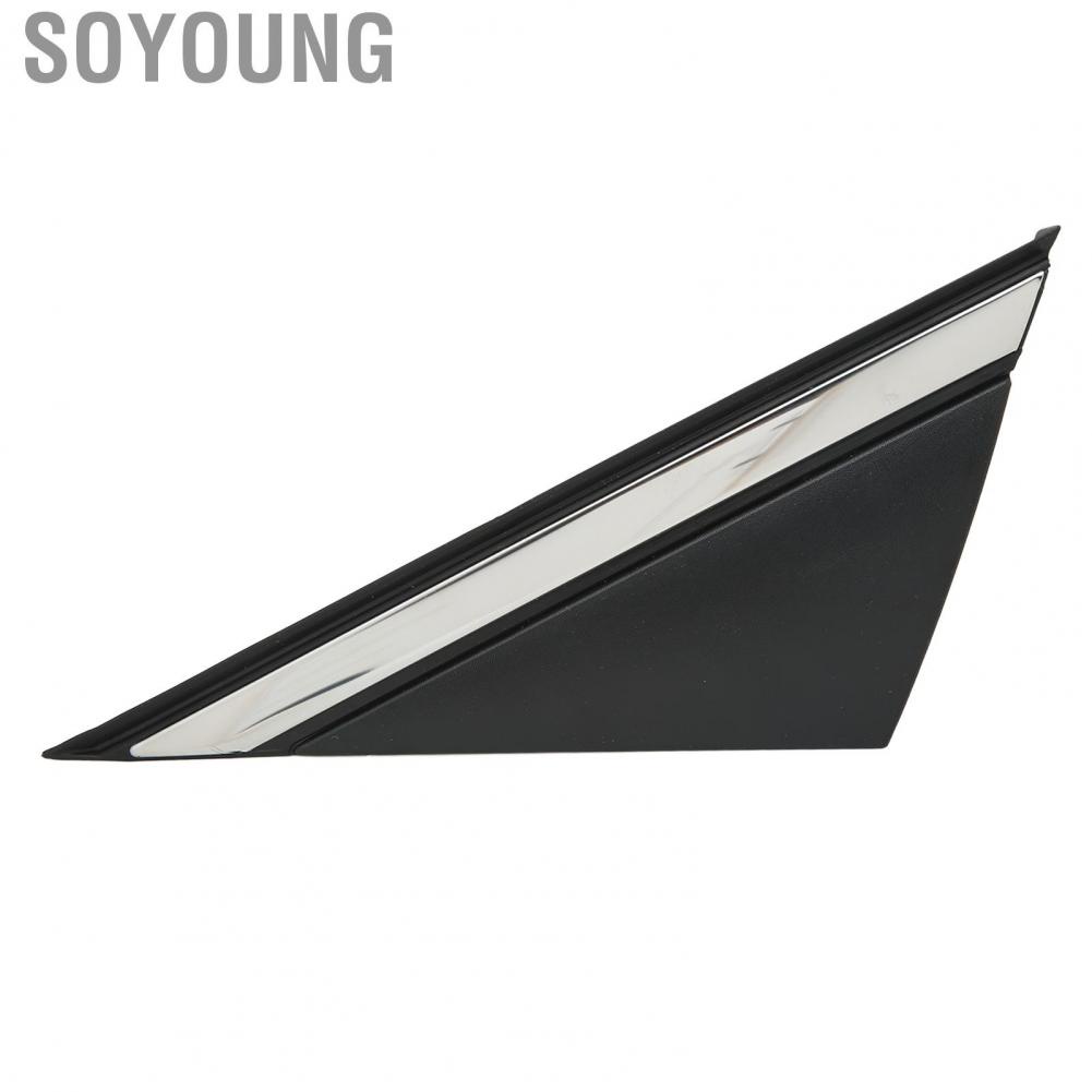 Soyoung Driver Side Triangle Door Mirror Flag Cover  Durable Perfect Fit 86180 C1000 Anti Aging Chrome Plating Front Fender Pillar Corner Molding for Car