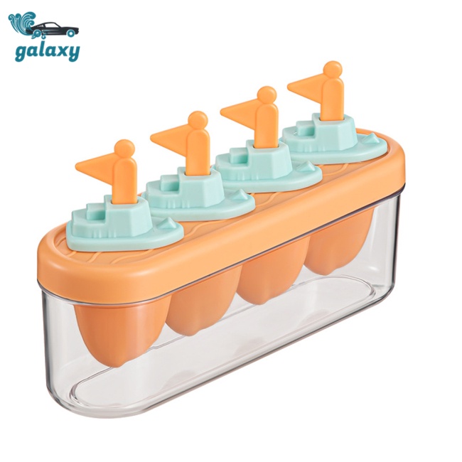 Khuôn Làm Kem Que galaxy Tại Nhà Dễ Tháo Lắp Kèm 4 Que Kem Có Thể Tái Sử Dụng