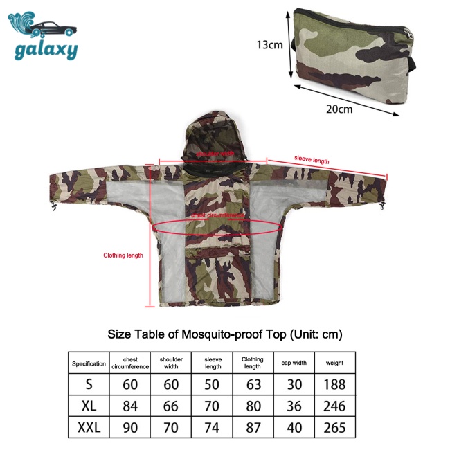 Galaxy Áo Khoác Chống Muỗi Siêu Mỏng Nhẹ Thoáng Khí Họa Tiết Rằn Ri Cá Tính