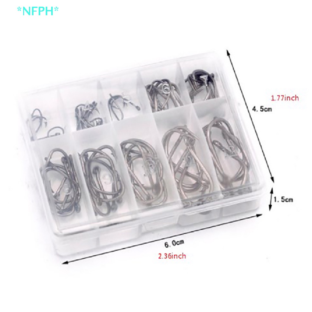 Bộ 70 Móc Câu Cá Bằng Thép Carbon Kích Thước 3-12 Mới