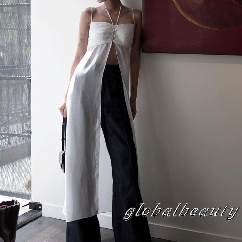 Đầm Dài Hai Dây Không Tay Thời Trang Gợi Cảm Cho Nữ