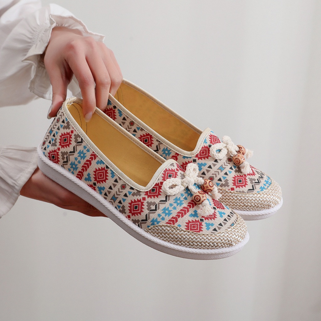 Giày Lười Vải Lanh Mỏng Nhẹ Chống Trượt Thời Trang Mùa Hè Hàng Mới 2023