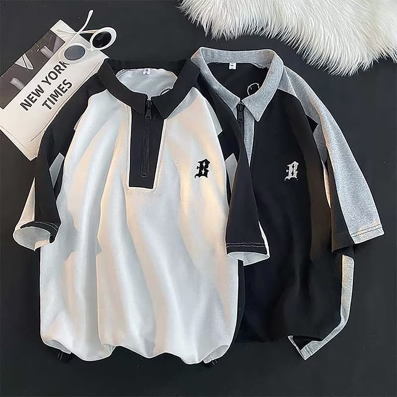 Áo Nỉ Nam Dài Tay Cổ Bẻ Thời Trang Hàn