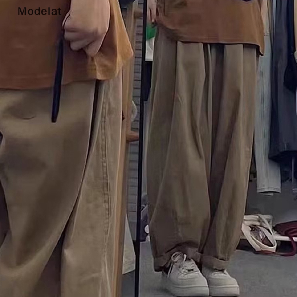 Mfc Quần Cotton Ống Rộng Lưng Cao Mỏng Đa Năng Có Túi WTD